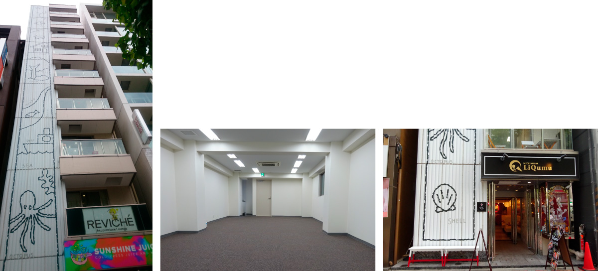 外壁にデザイン・アートを象徴的に施したテナントビルを新築